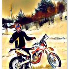 Motorradfahren im Schnee