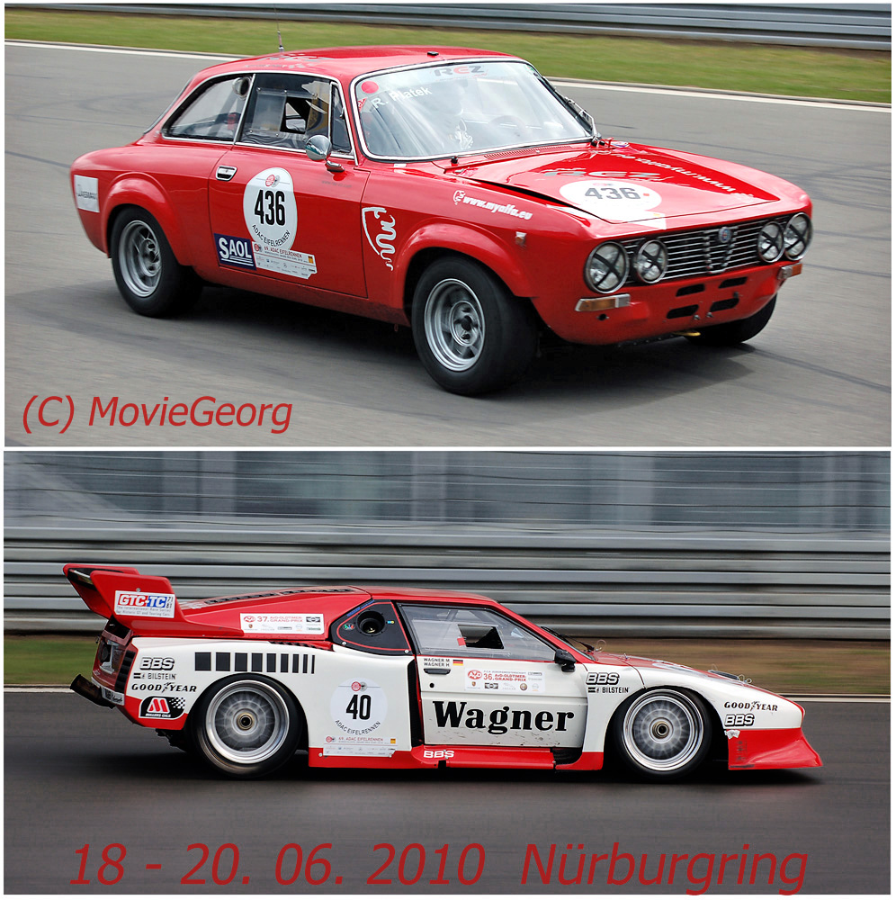 Motorsport-Fest, TW-Revival & mehr am Ring : "Bertone" Alfa Gr.2 vs BMW M1 Gr.5