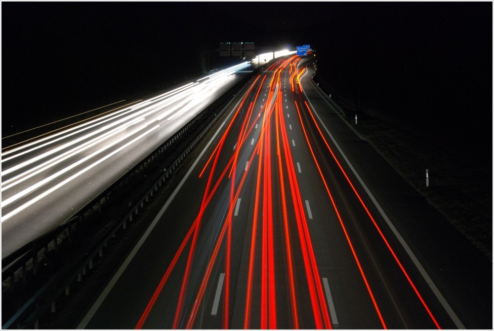 motorway by night (Bern, Switzerland)