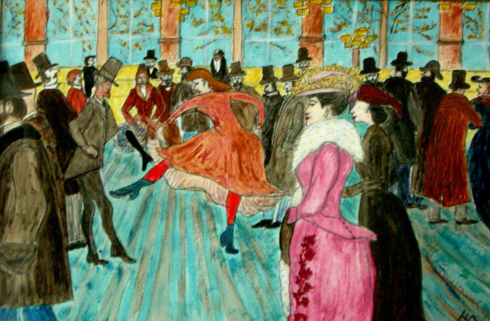 Moulin Rouge - frei nach Henri de Toulouse-Lautrec