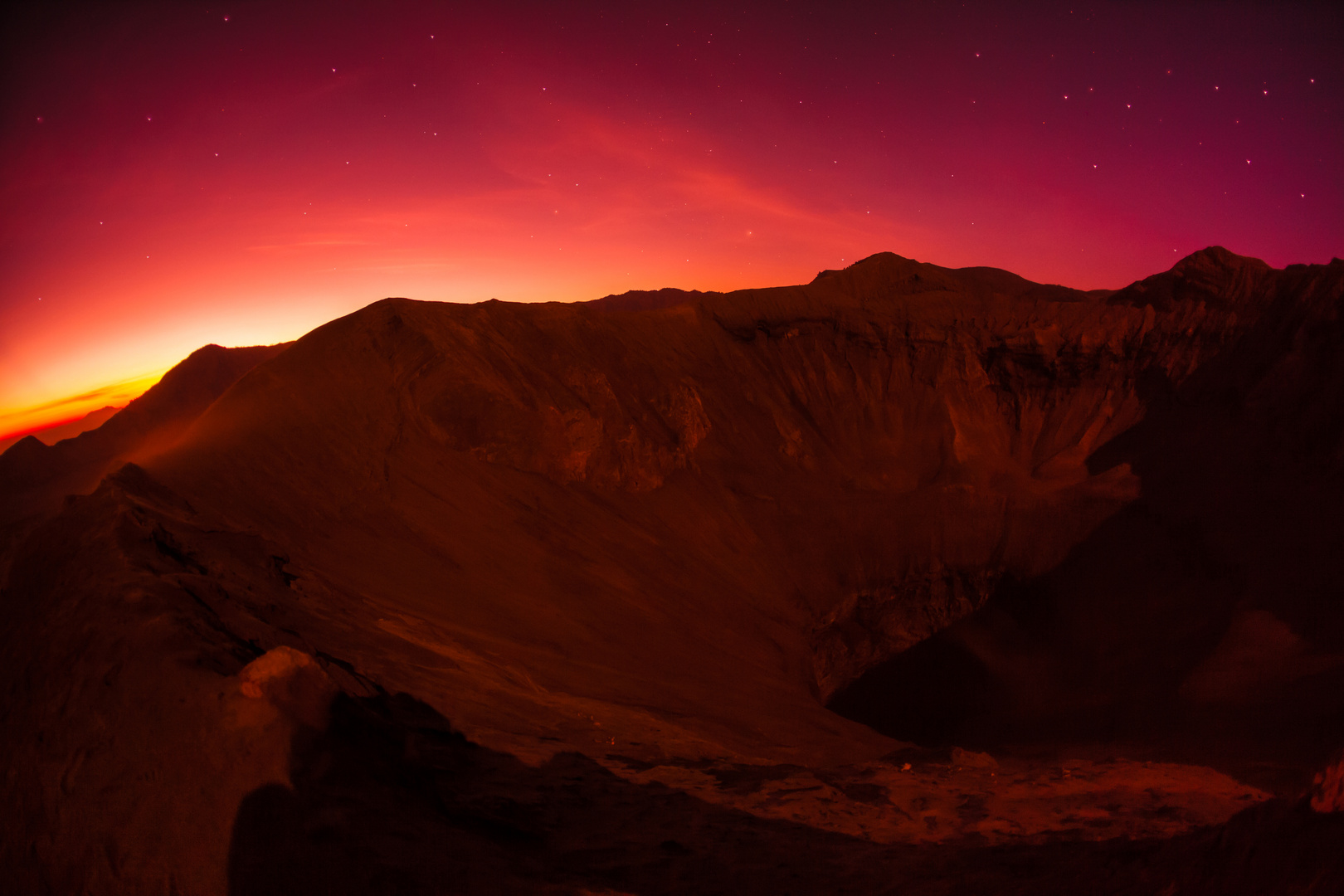 Mount Bromo crater