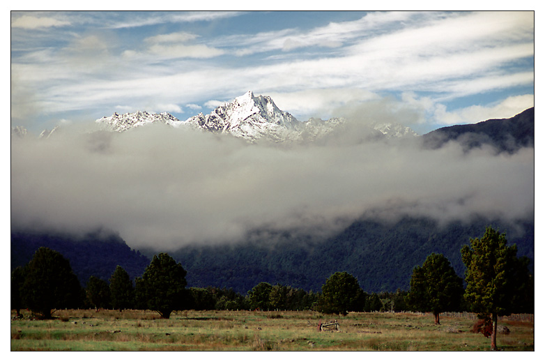 Mount Cook im Nebel