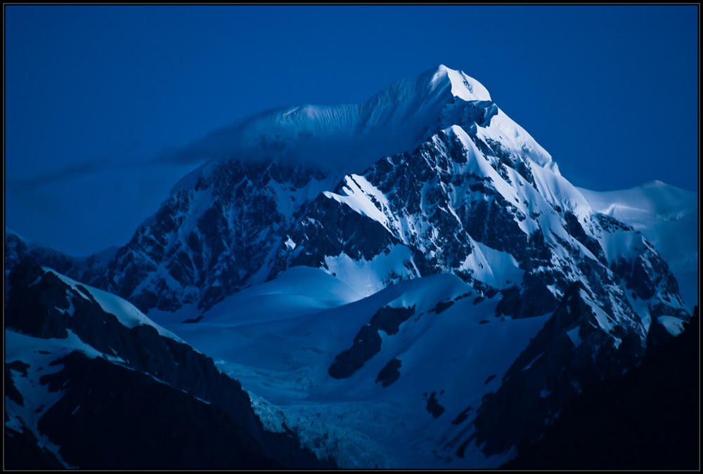 Mount Cook zur blauen Stunde