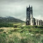 mount errigal with dunlewey old church