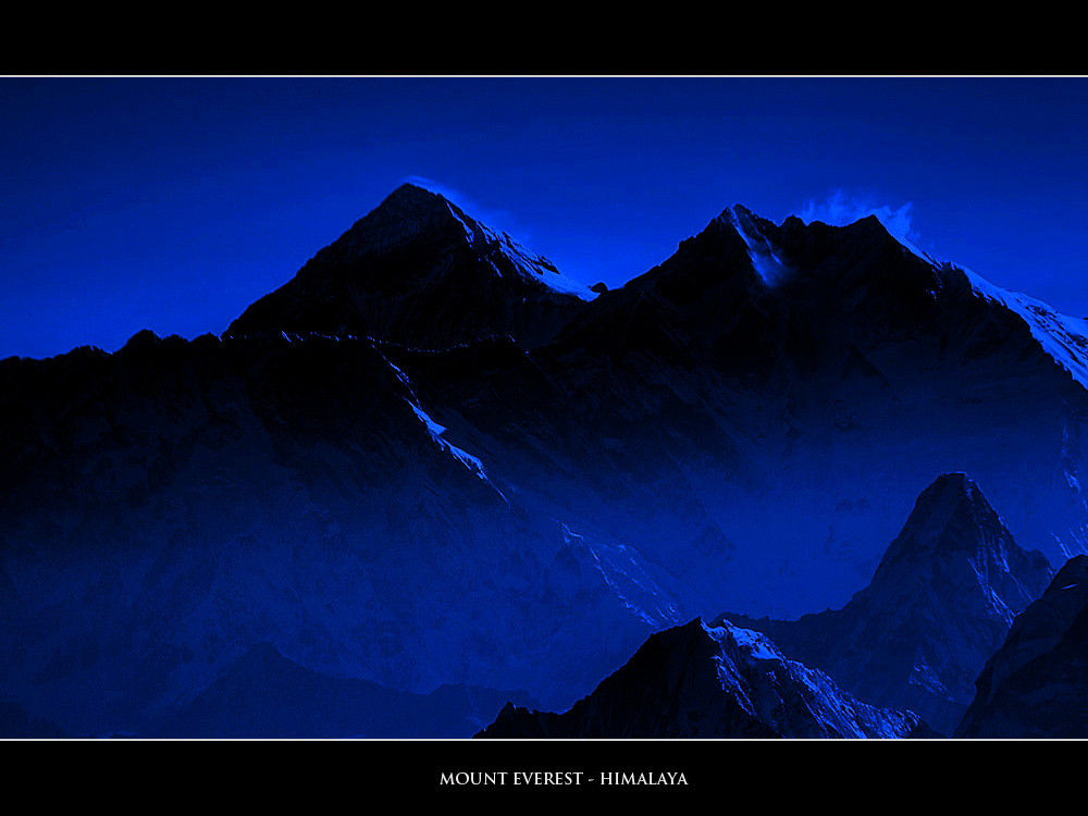 Mount Everest at fullmoon