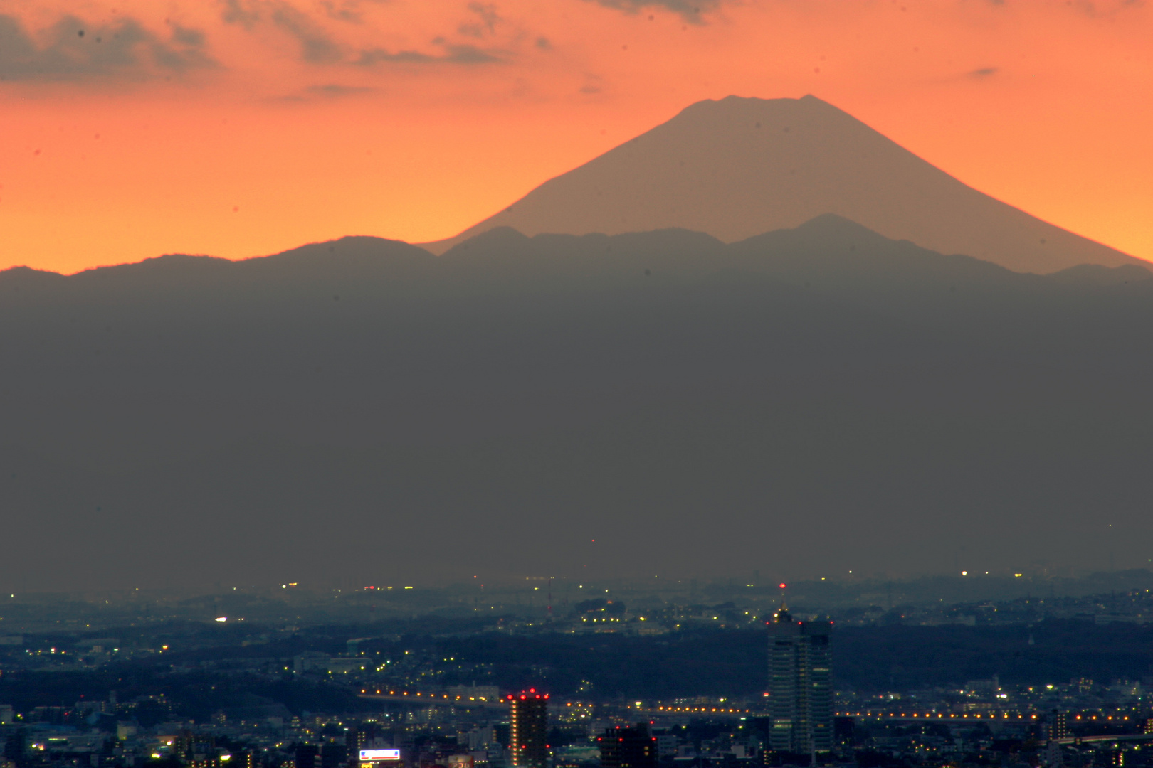 Mount Fuji im Sonnenuntergang