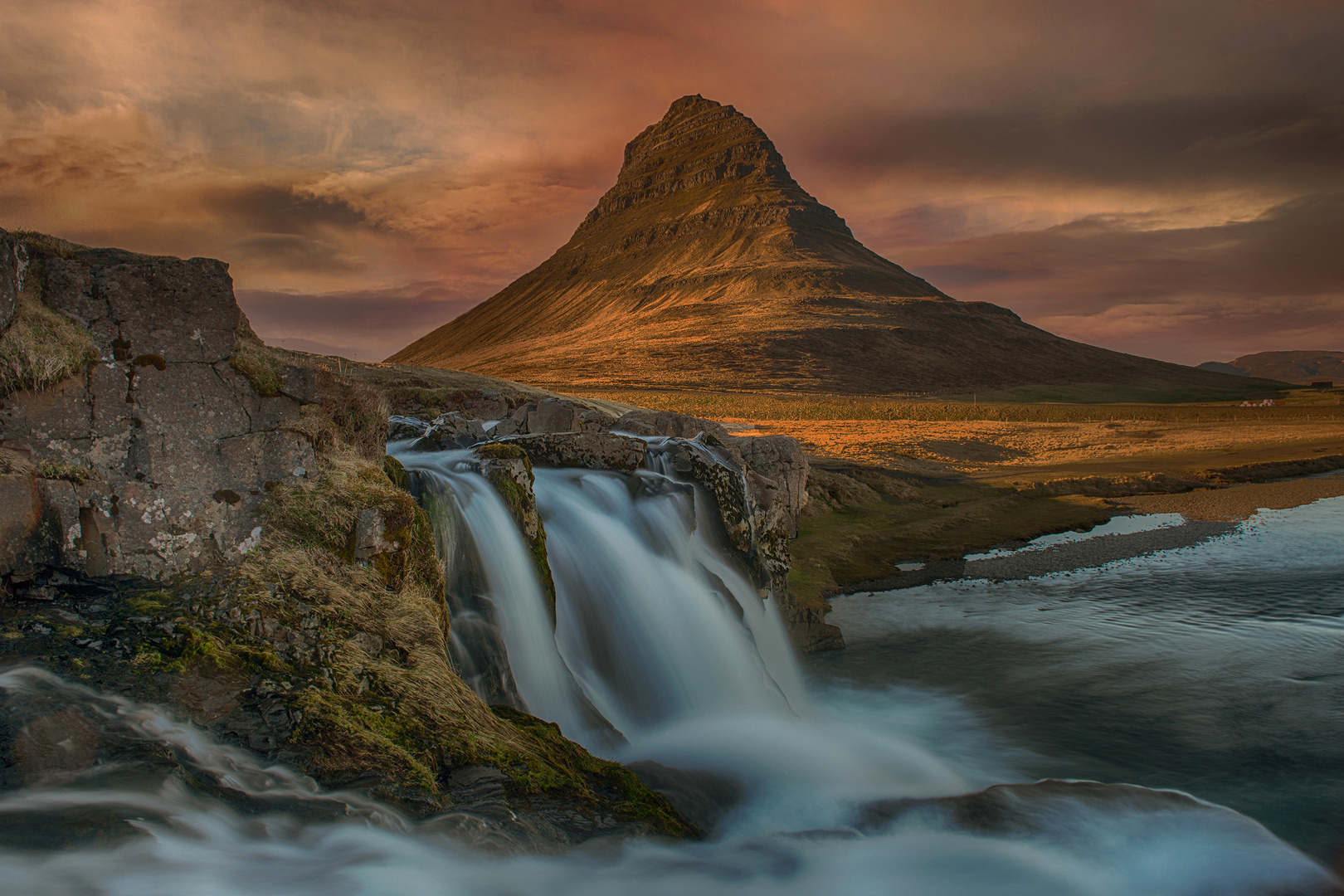 Mount Kirkjufell and Kirkjufellfoss