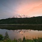 Mount Rainer, sunrise at reflection lake
