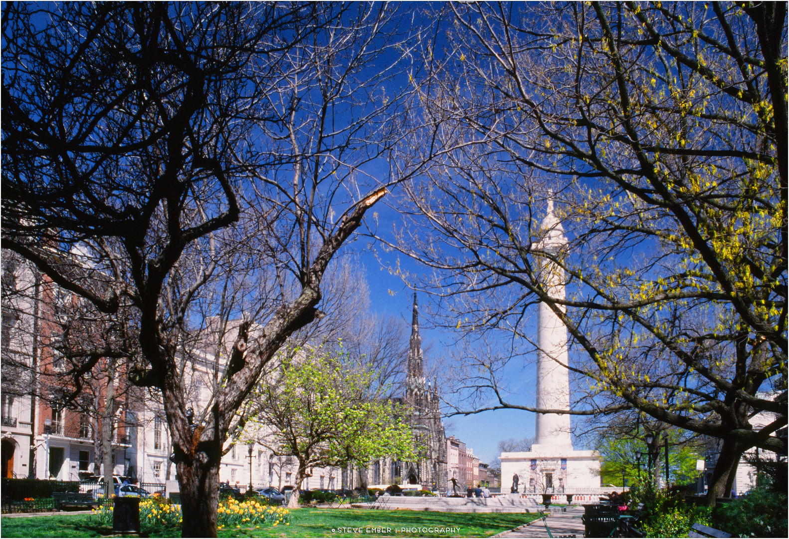 Mount Vernon Place, Early Spring - A Baltimore Impression