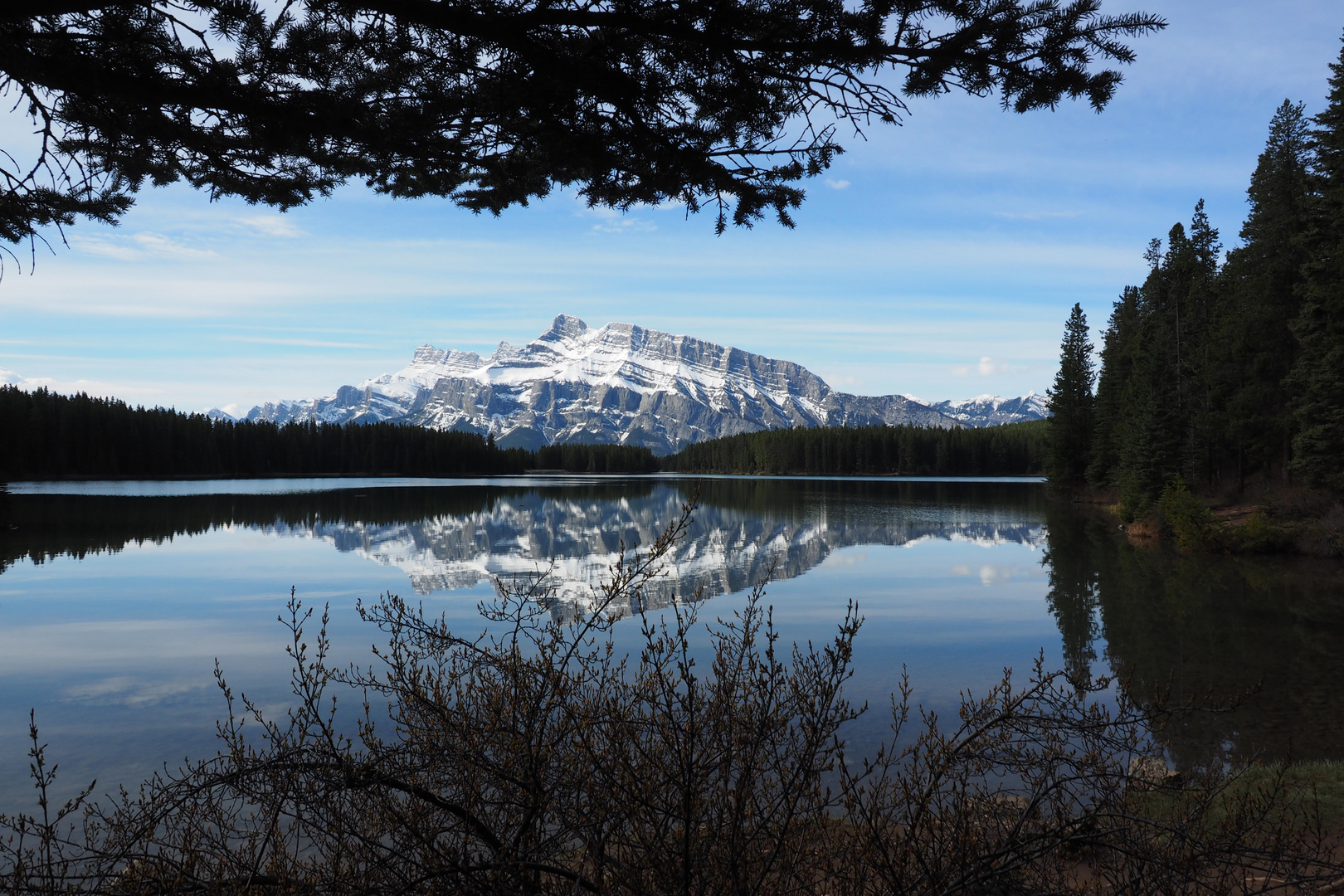 mountain and water