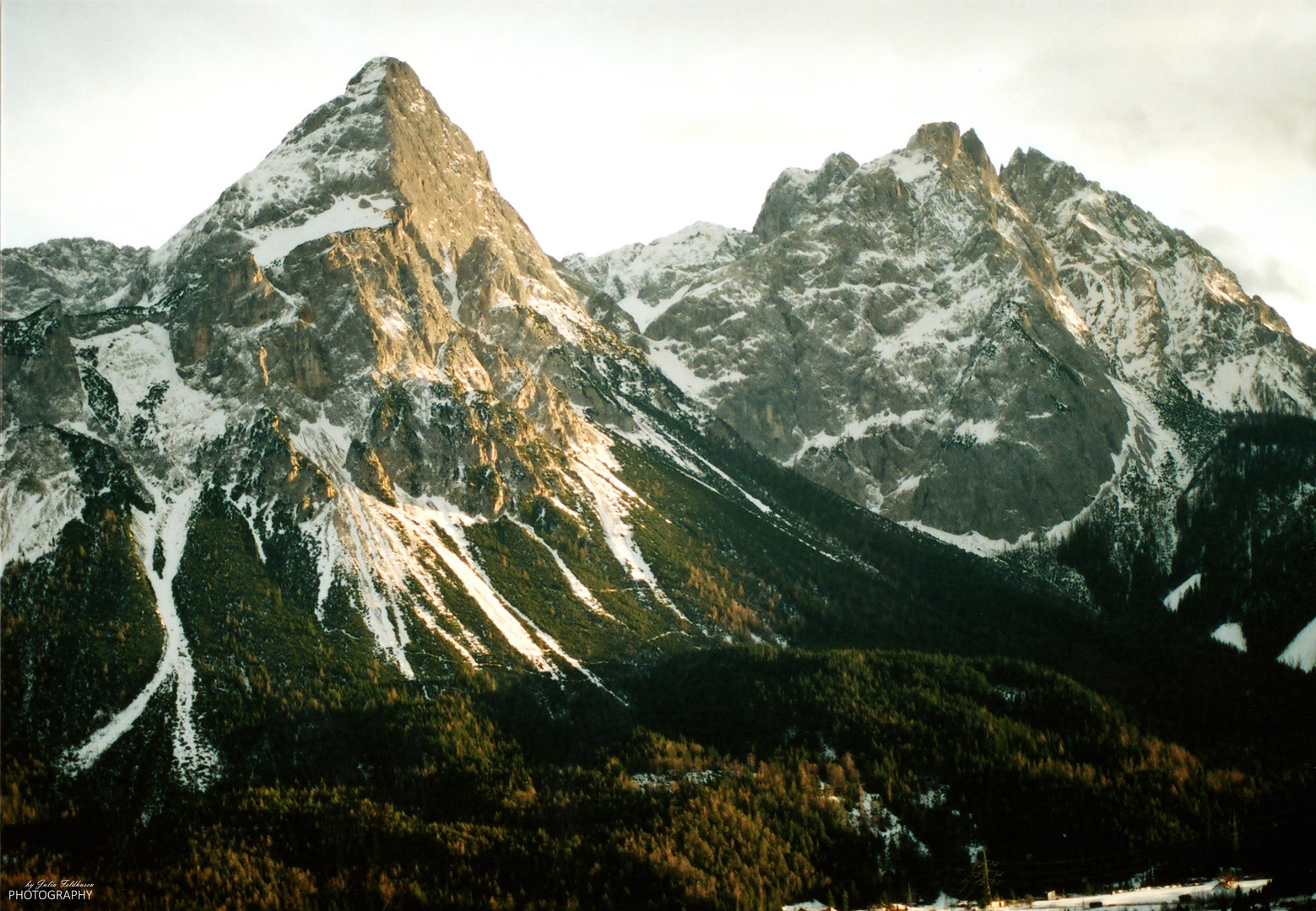 Mountain covered in snow