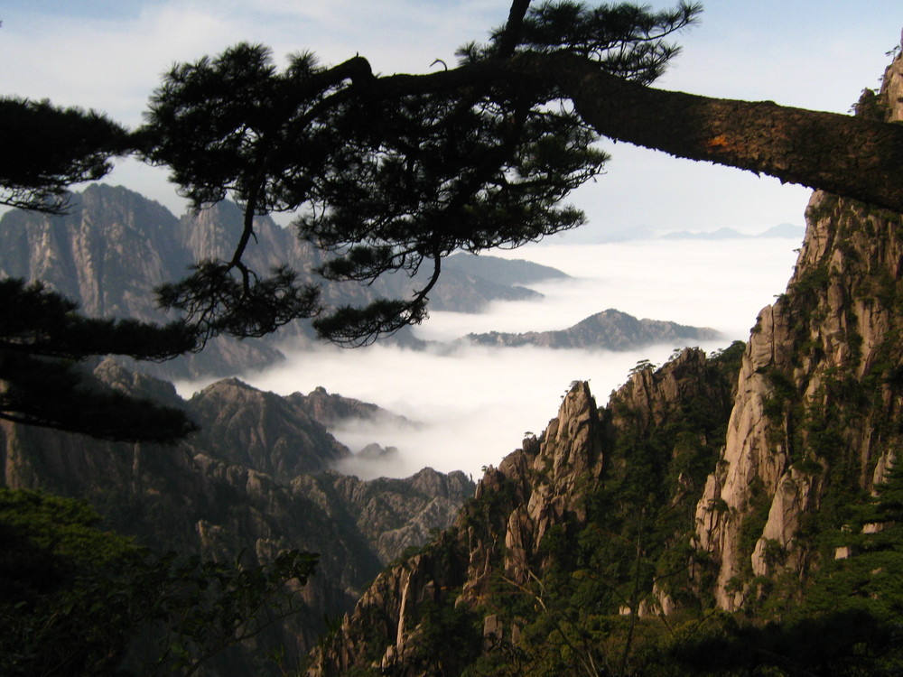 Mountain in the fog