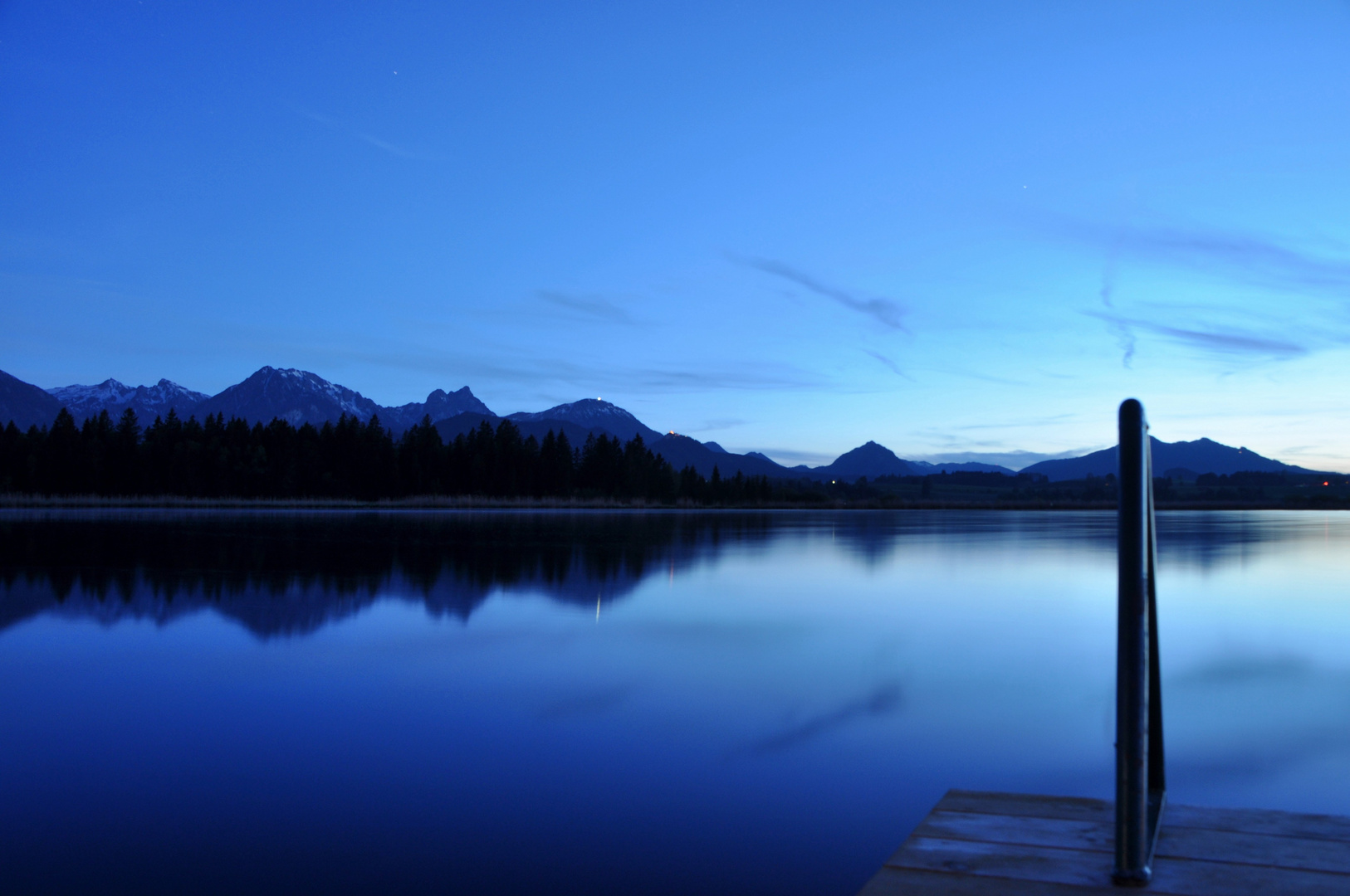 Mountain Lake at Blue Hour