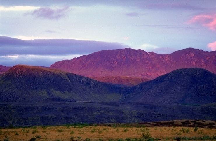 Mountain on fire