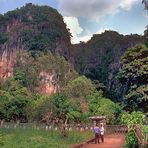 Mountain range near Viengxay shelter of Pathet Lao