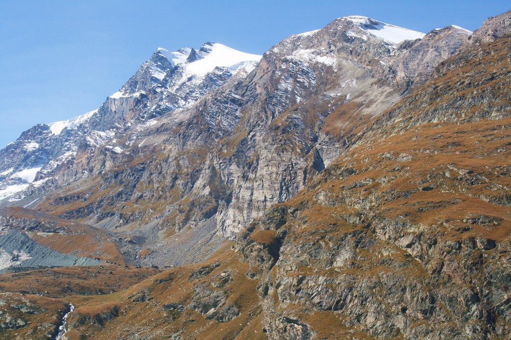 Mountain view over Saas Fee, Switzerland.