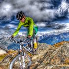 Mountainbiken Stubaital, Starkenburgerhütte, HDR, Fischeye,