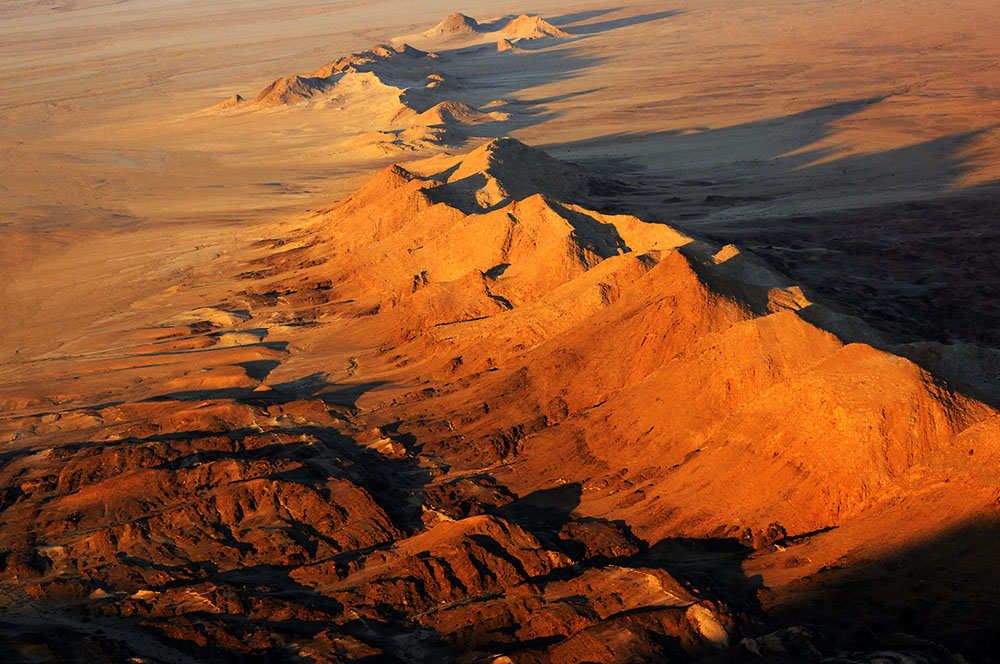 Mountainrange and sand