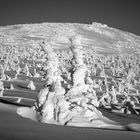 Mountains after a winter blizzard