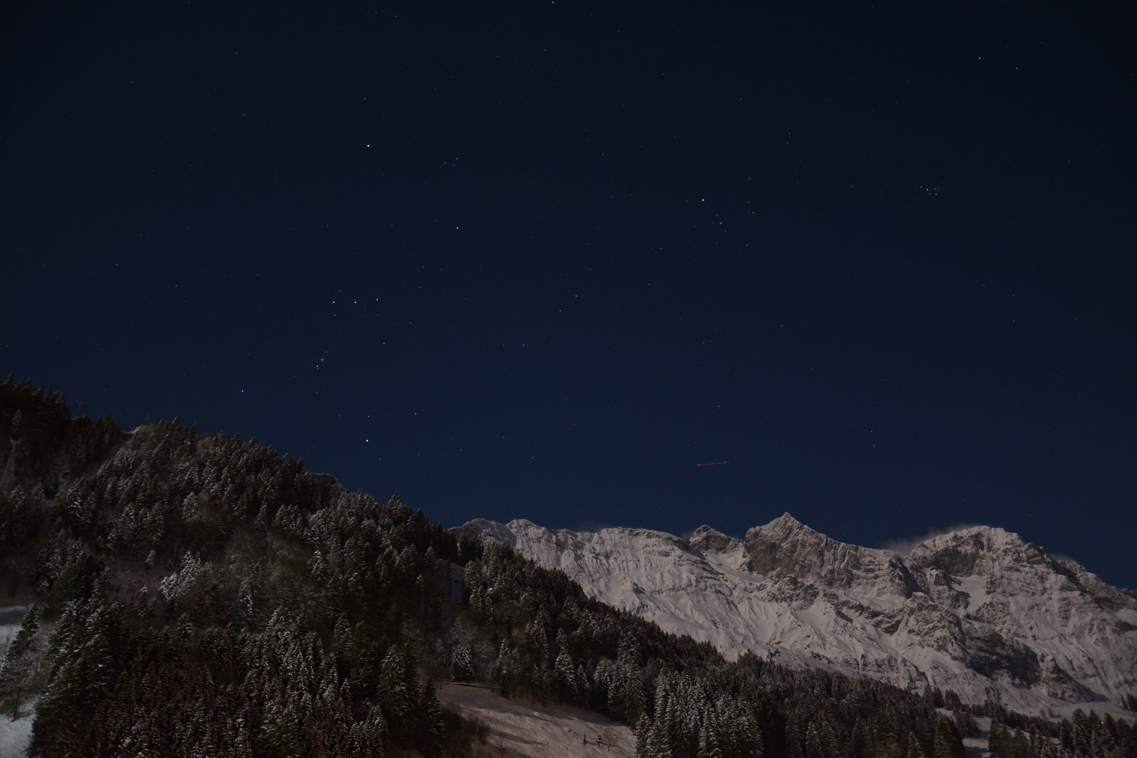 Mountains at night