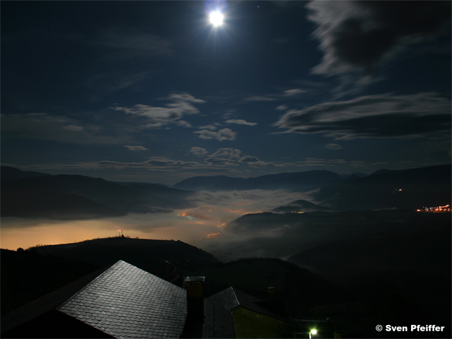 Mountains by moonlight