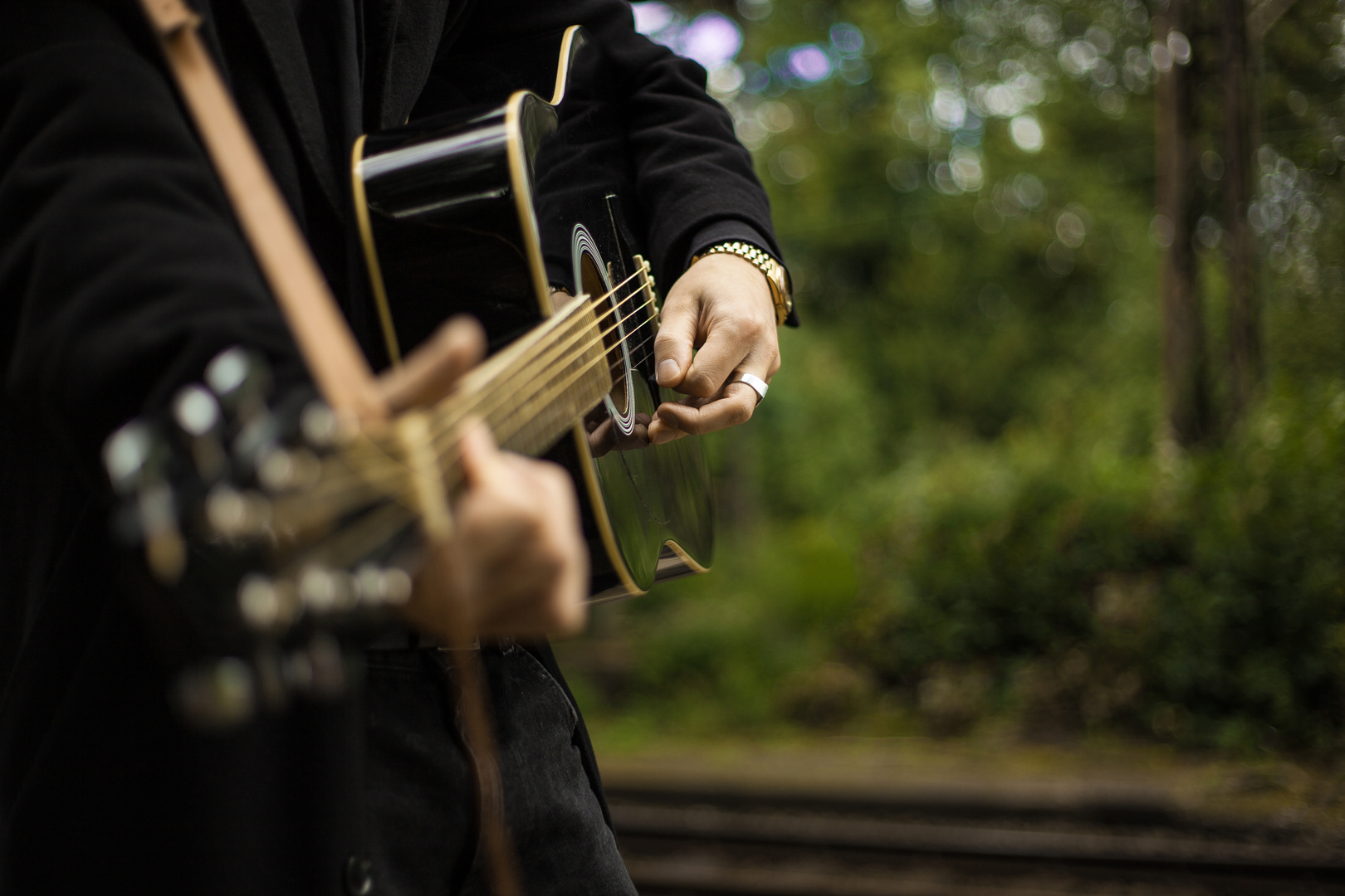 Mr. Funk plays his guitar