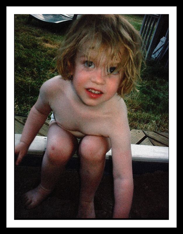 Mrs C playing in the sand