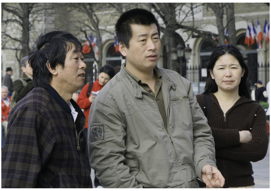 mr.wong, mr.li an ms.xing on a visit in paris