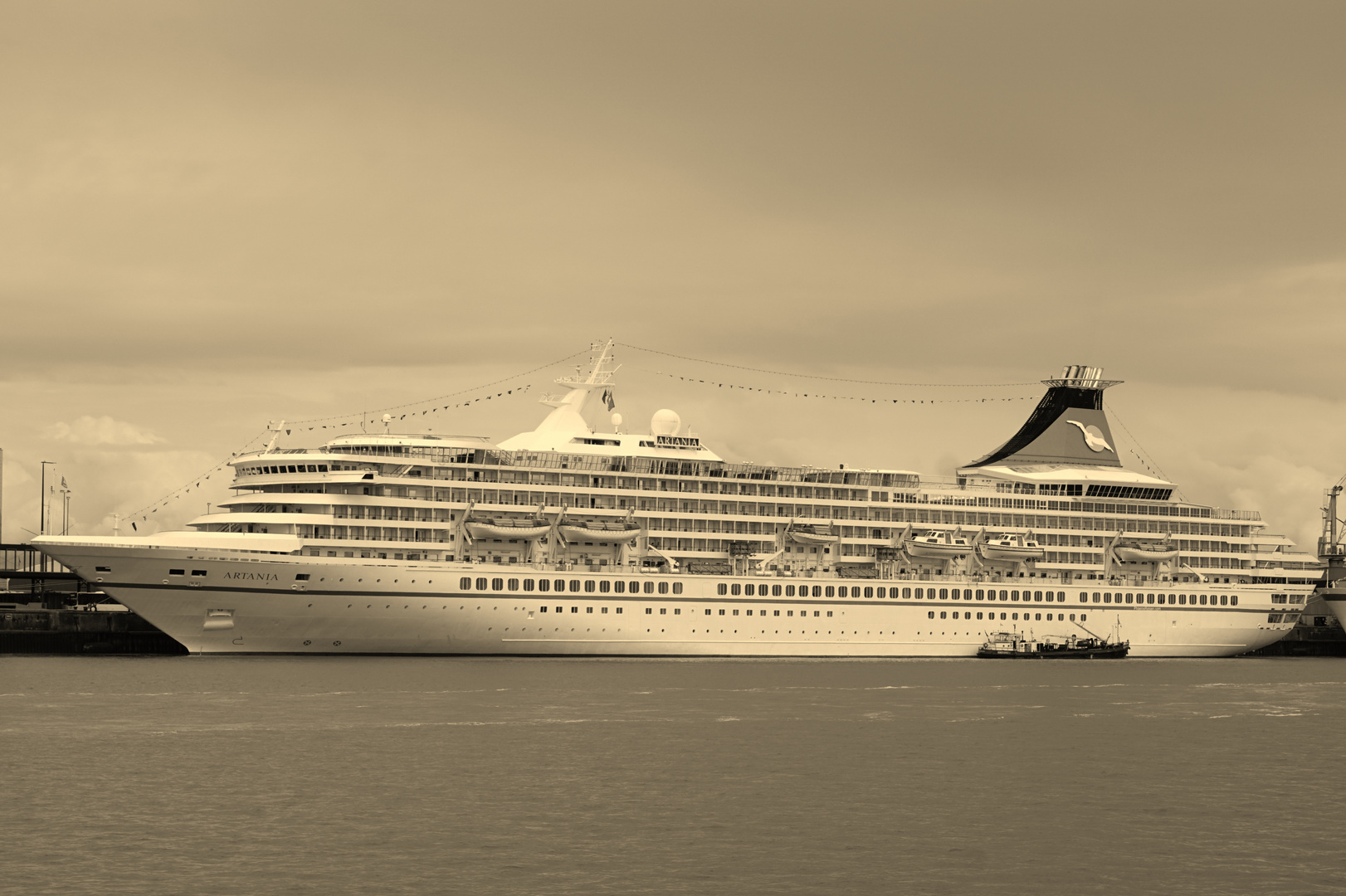 MS Artania in Sepia