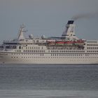 MS Astor in Kiel einlaufend