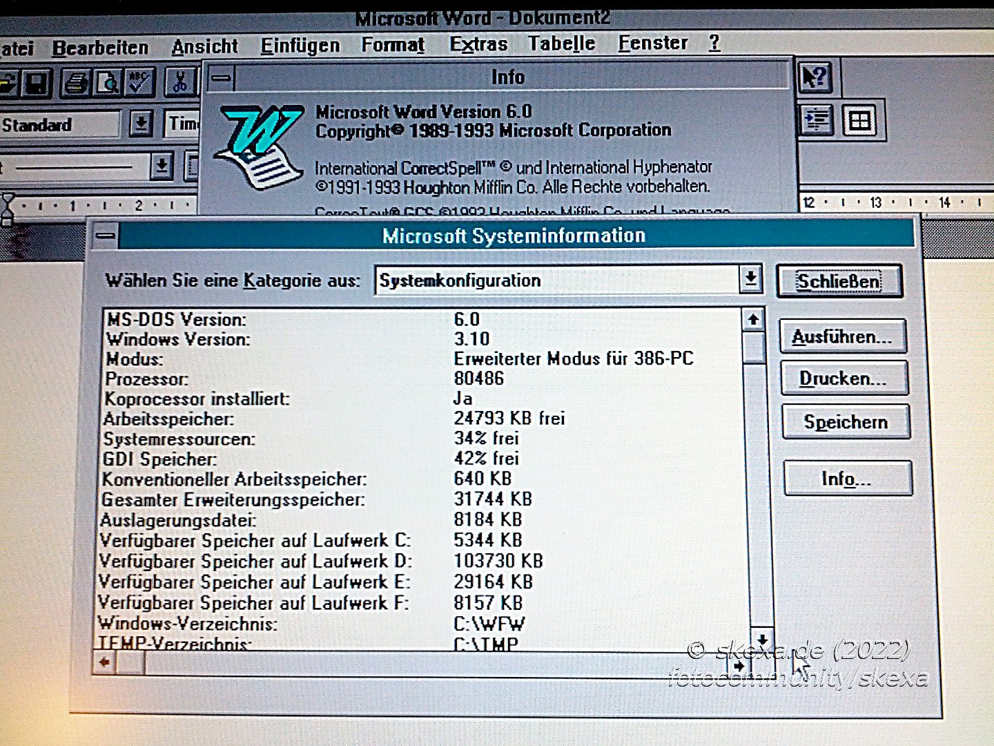 MS-DOS 6.0 - Windows 3.10 - Computer-History