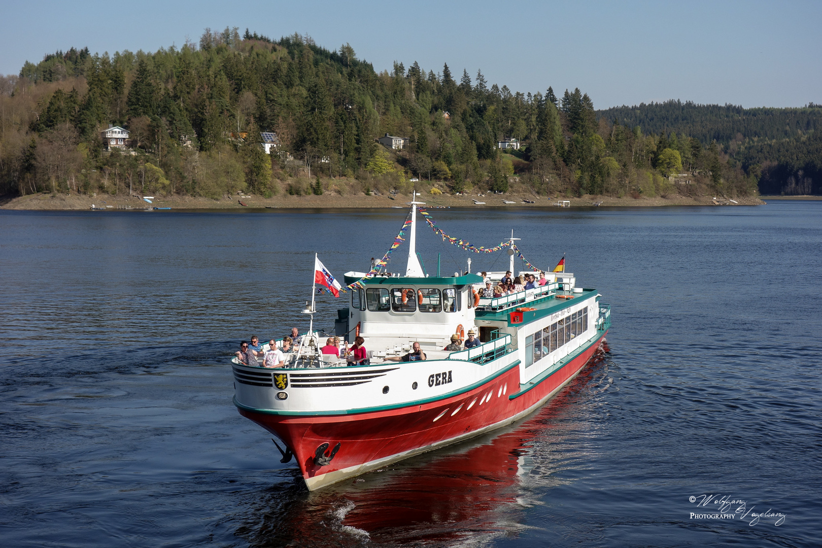 MS Gera auf der Bleilochtalsperre - dem größten Stausee Deutschlands