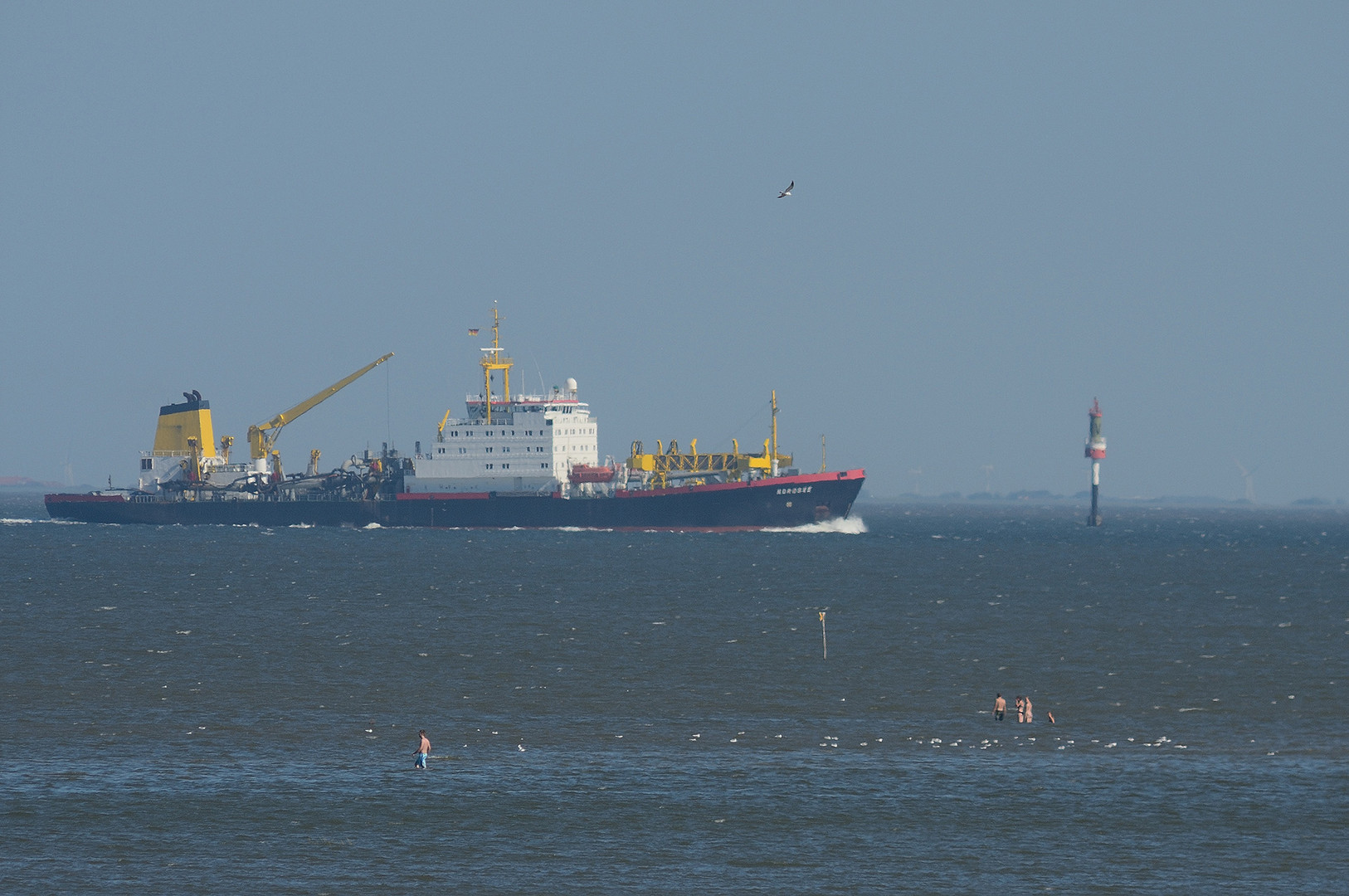 MS Nordsee (Saugbagger/Hopperbagger) kehrt vom Einsatz zurück