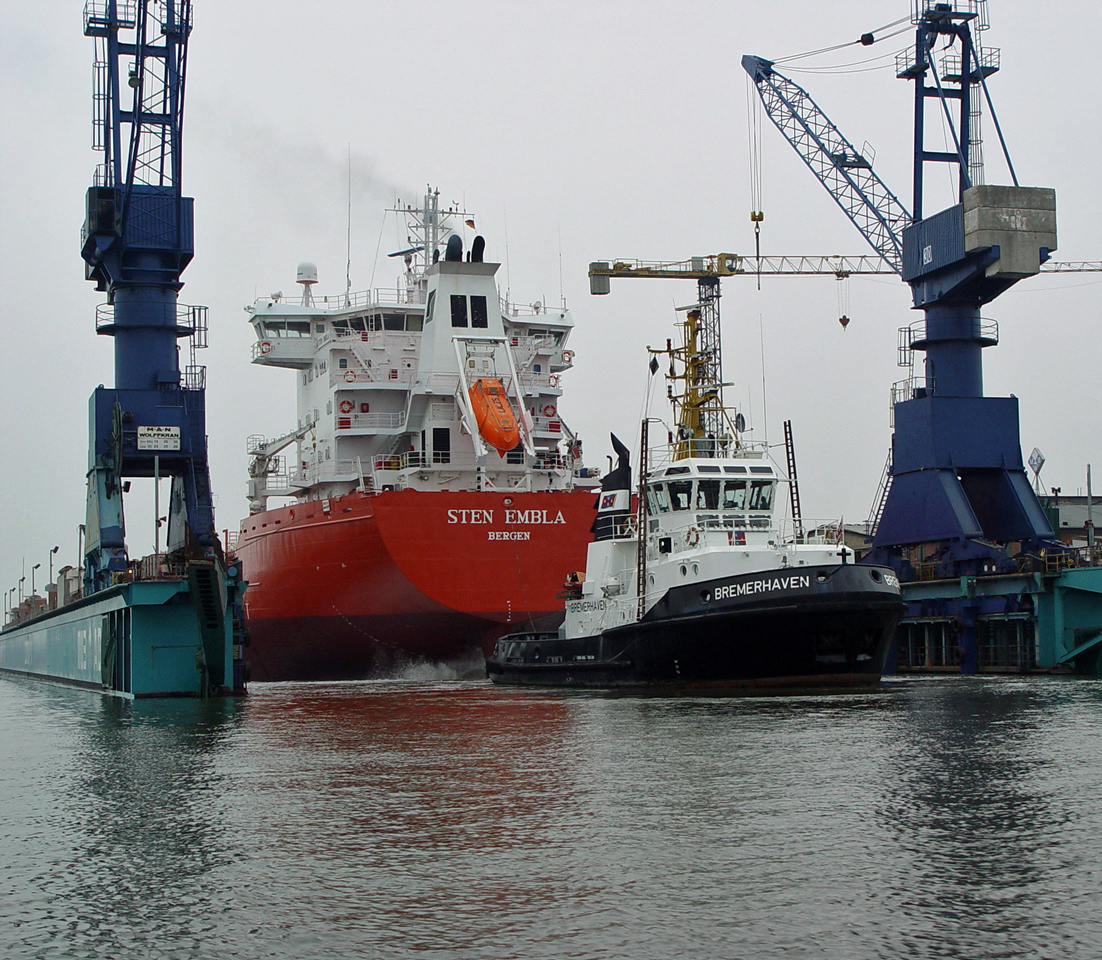 MS Sten Embla beim Ausdocken