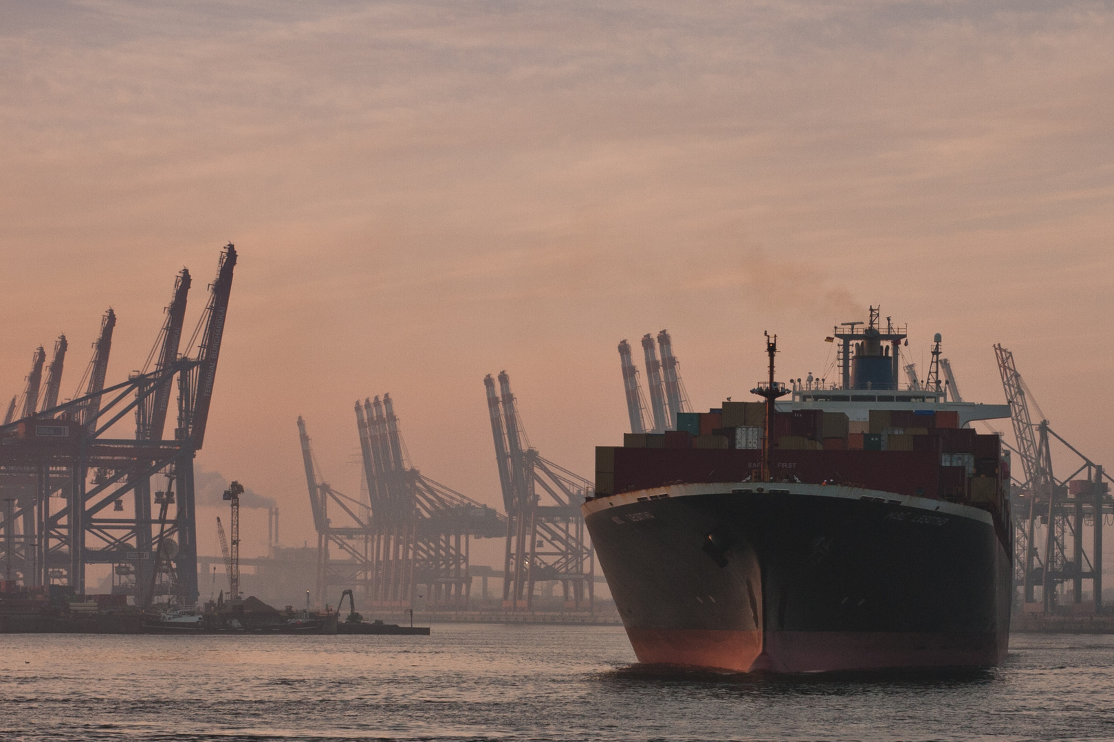 MSC Lesotho auf der Elbe