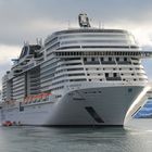 MSC Meraviglia im Fjord vor Ísafjörður ( Island )