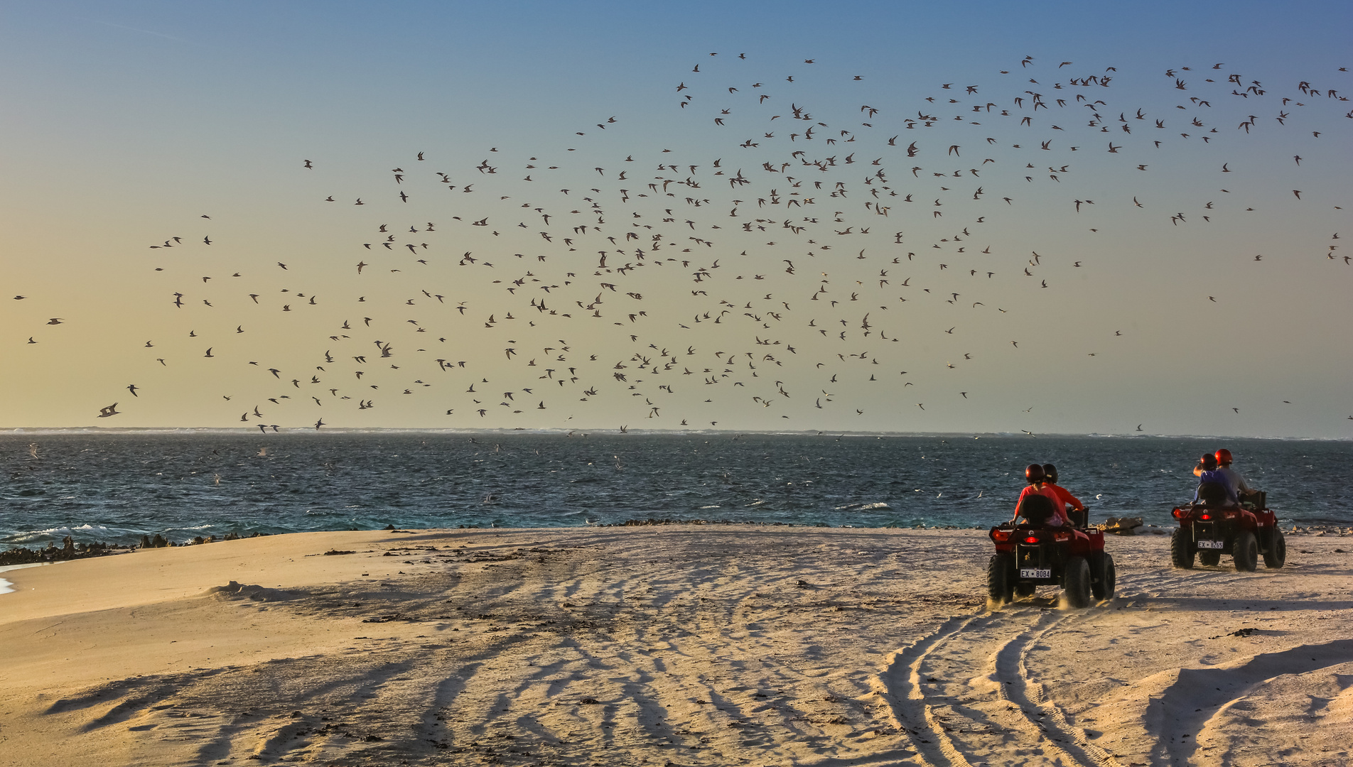 Mt dem Quad unterwegs am Strand