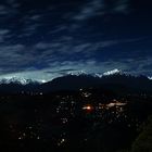 mt. kanchenjungha at night shot from kaluk, west sikkim