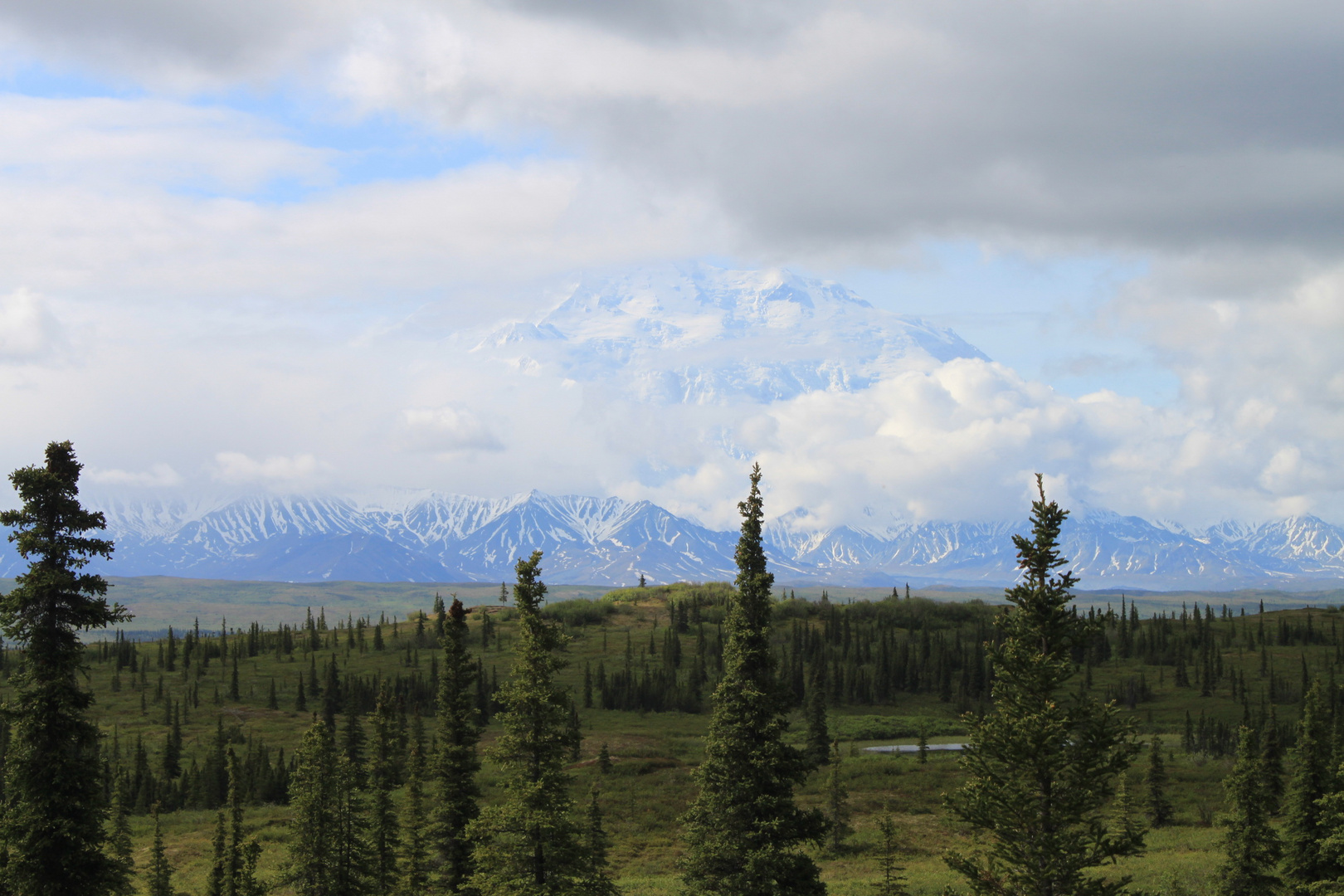 Mt McKinley on a cloudy day