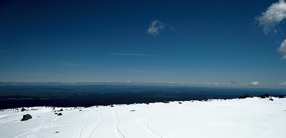 Mt Ruapehu with Mt Taranaki