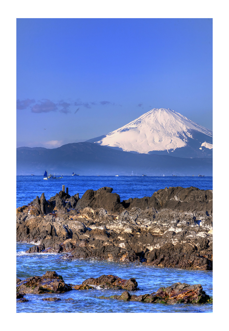 MT.Fuji seen in the sea over