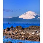 MT.Fuji seen in the sea over