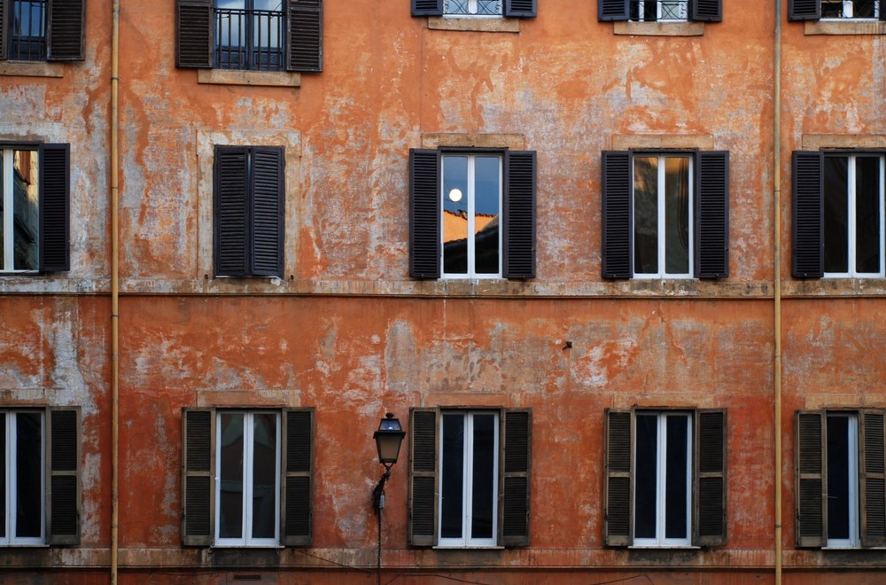 Muchas ventanas de Roma