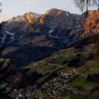 Mühlbach am Abend von der Pronebenalm mit dem glühendem Hochkönigmassiv