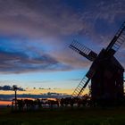 Mühle auf dem Liebschützberg in der blauen Stunde