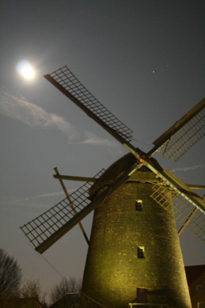 Mühle bei Vollmond