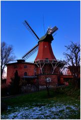 Mühle im Abendlicht