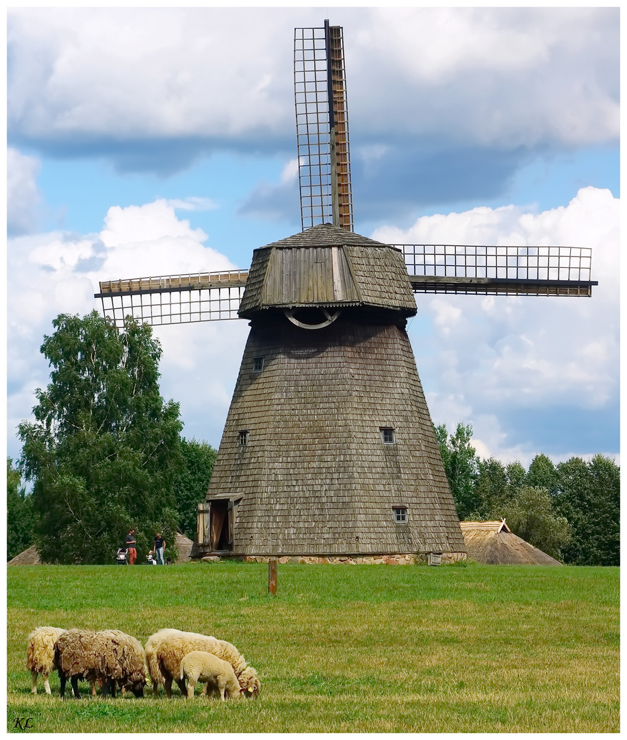 Mühle im Freilichtmuseum Litauen.