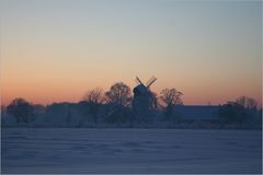 Mühle im Sonnenuntergang