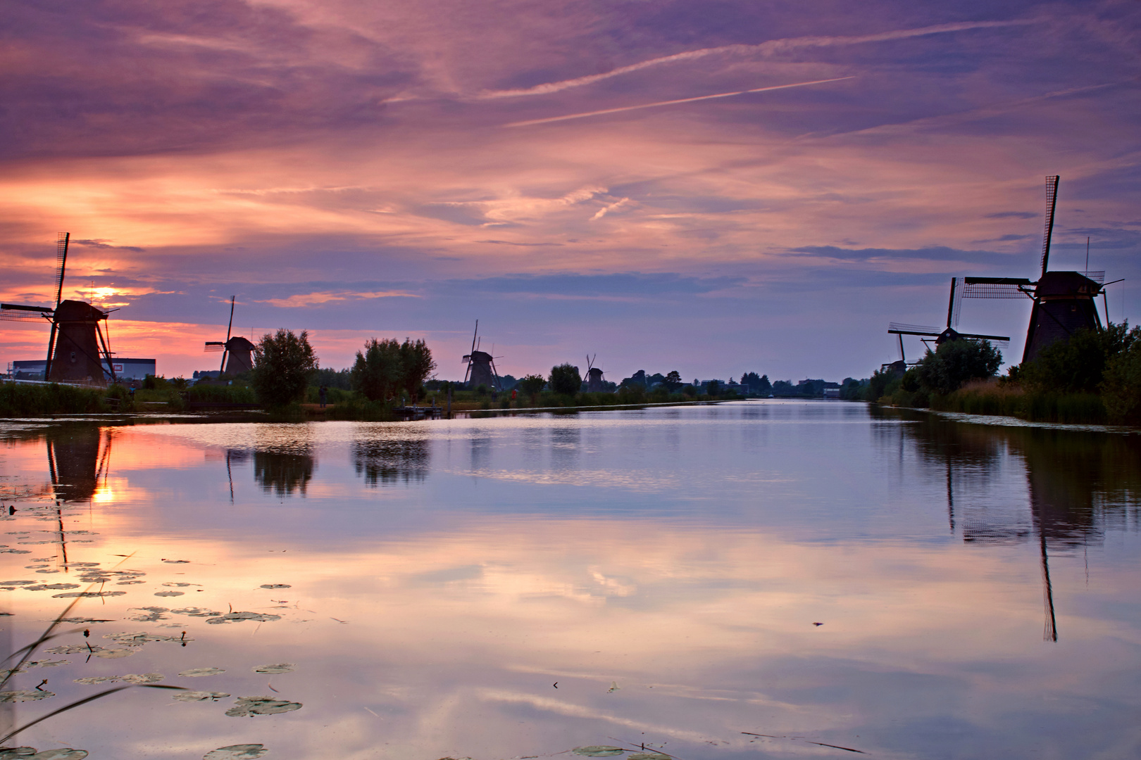 Mühle in Abendlicht